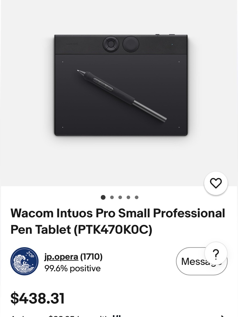 Intuos Pro Small Pen Tablet — Black